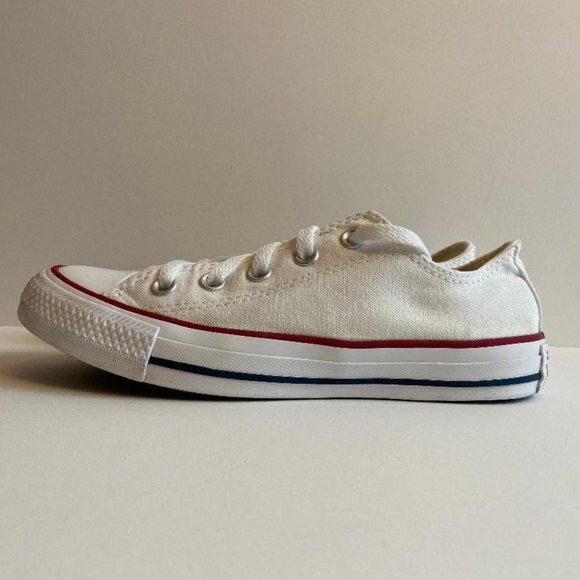 Converse White Sneakers with Red and Blue Stripes - Picture 12 of 16
